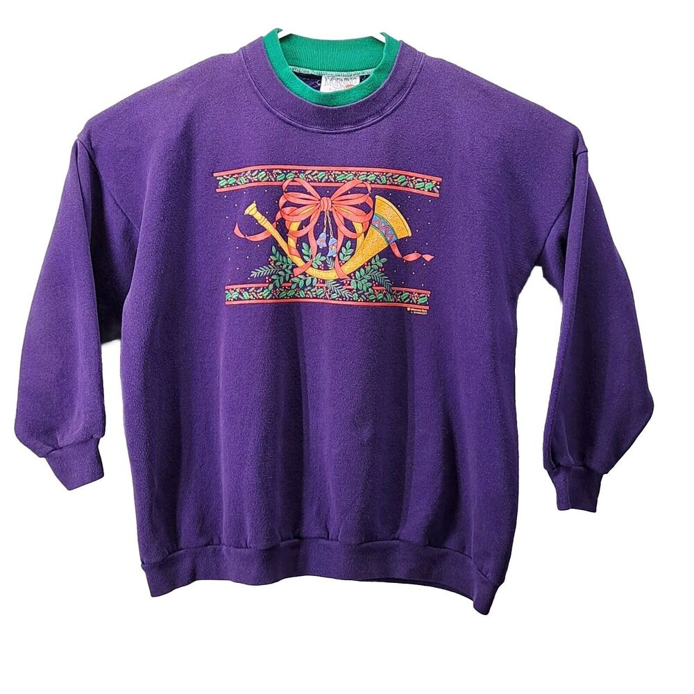 Vintage Morning Sun Women's 3X Sweatshirt Grandmacore Cottagecore USA Made